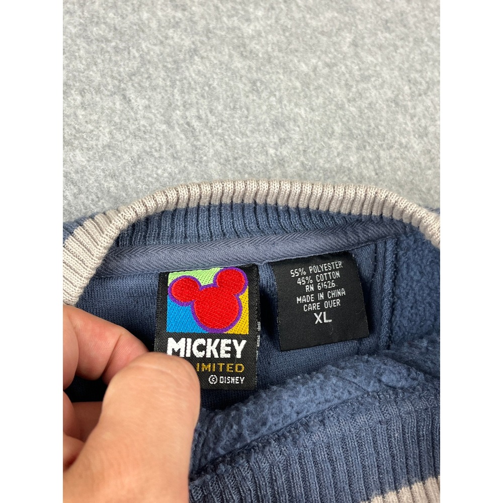Vintage Mickey Mouse Sweatshirt Mens XL Blue Mickey Unlimited Graphic Pullover - Picture 5 of 9
